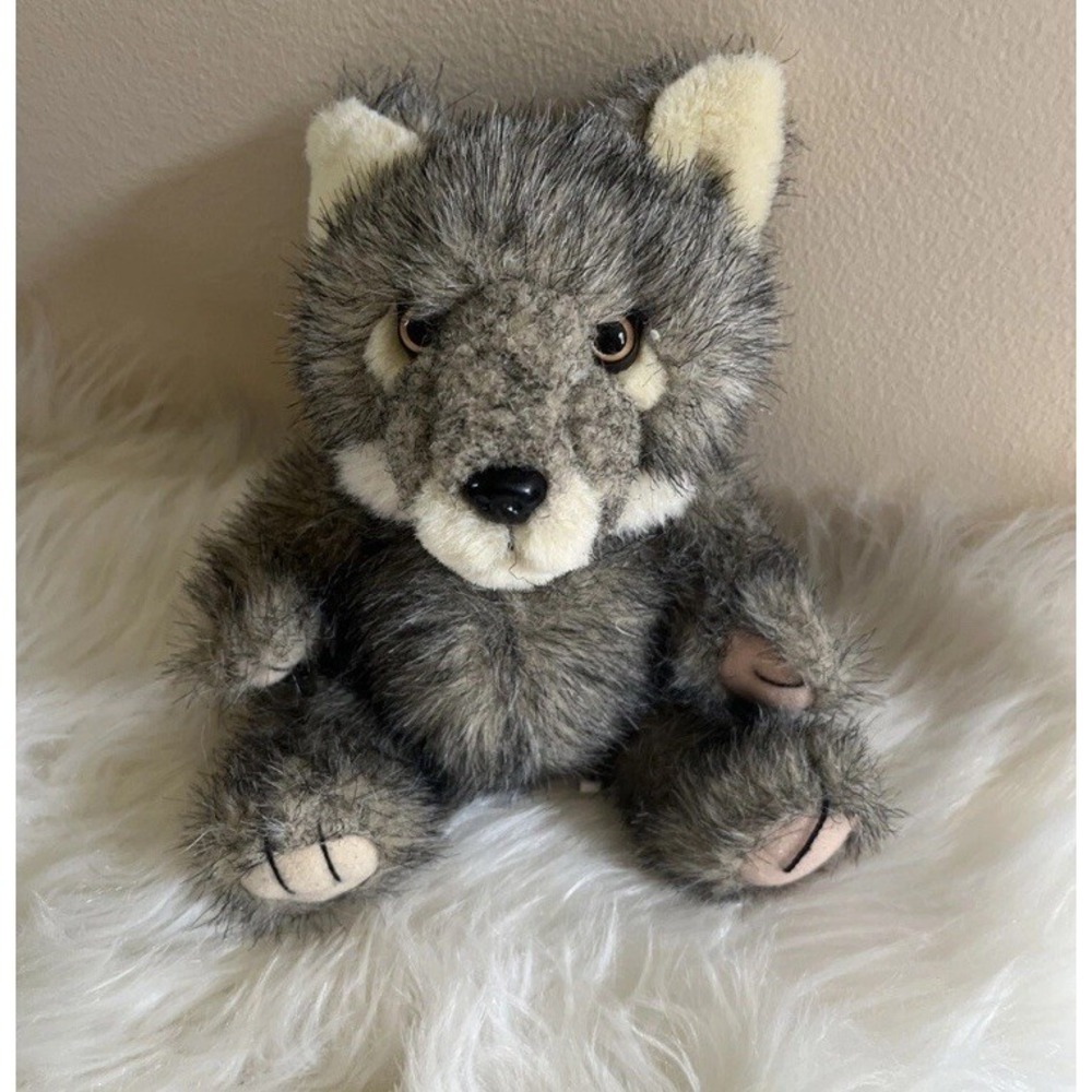 Steven Smith Plush Stuffed Animal Toy The Grey Wolf